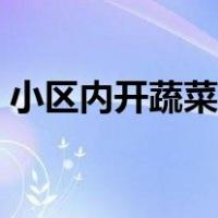 小区内开蔬菜水果店（在小区开果蔬店禁忌）