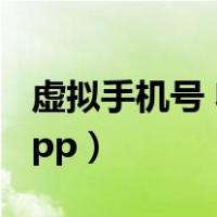 虚拟手机号 收发短信（虚拟手机号接收短信app）