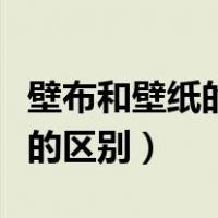 壁布和壁纸的区别哪一个更好点（壁布和壁纸的区别）