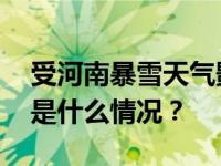 受河南暴雪天气影响，部分旅客列车停运 这是什么情况？