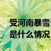 受河南暴雪天气影响，部分旅客列车停运 这是什么情况？