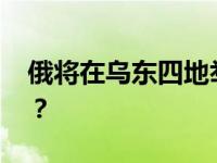 俄将在乌东四地举行总统选举 这是什么情况？