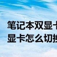 笔记本双显卡怎么切换独显不显示（笔记本双显卡怎么切换）