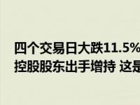 四个交易日大跌11.5%，市值蒸发近300亿！知名白酒巨头控股股东出手增持 这是什么情况？