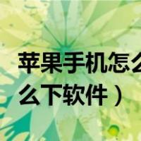 苹果手机怎么下软件不需要密码（苹果手机怎么下软件）