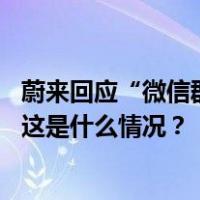 蔚来回应“微信群现蔚来低俗广告”：将提交相关部门处理 这是什么情况？