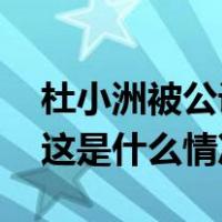 杜小洲被公诉！曾作为反面典型被公开通报 这是什么情况？