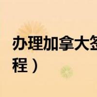 办理加拿大签证最新流程（加拿大签证办理流程）