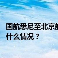 国航悉尼至北京航班飞行途中出现故障返航，国航致歉 这是什么情况？