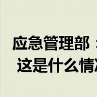 应急管理部：元旦假期全国安全形势总体平稳 这是什么情况？