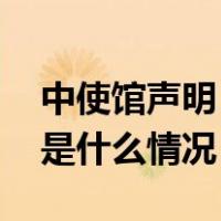 中使馆声明：未支持该活动，无出席安排 这是什么情况？