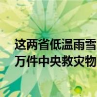 这两省低温雨雪冰冻灾害应急响应提升至Ⅲ级，紧急调拨4万件中央救灾物资 这是什么情况？