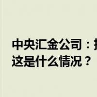 中央汇金公司：扩大ETF增持，坚决维护资本市场平稳运行 这是什么情况？