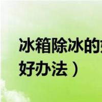 冰箱除冰的好办法 放一碗热水（冰箱除冰的好办法）