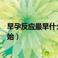早孕反应最早什么时候开始出现（早孕反应最早什么时候开始）