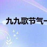 九九歌节气一九的第一天是（九九歌节气）
