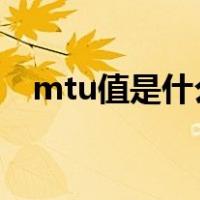 mtu值是什么概念（MTU值是什么概念）