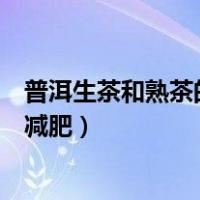 普洱生茶和熟茶的区别到底是什么（普洱生茶和熟茶的区别减肥）