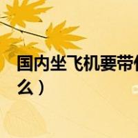 国内坐飞机要带什么证件吗（国内坐飞机注意事项不能带什么）