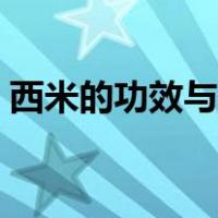 西米的功效与作用禁忌（西米的功效与作用）