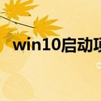 win10启动项在哪里打开（win10启动项）