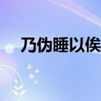 乃伪睡以俟的乃是什么意思（乃的意思）