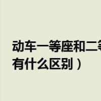 动车一等座和二等座有什么区别图片（动车一等座和二等座有什么区别）