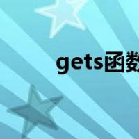gets函数的作用（关于gets 函数）