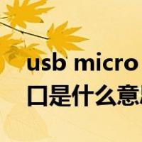usb micro b接口定义（micro USB A型接口是什么意思）