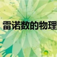 雷诺数的物理意义表示（雷诺数的物理意义）