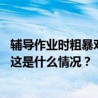 辅导作业时粗暴对待学生？官方通报：对涉事教师停职调查 这是什么情况？